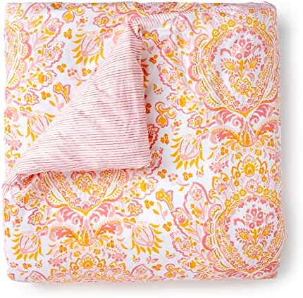 Комплект пуховых одеяла MARTHA STEWART Yazmin Queen Size - 3 предмет | Памук - Хасе | Мек и натурален | Оранжево