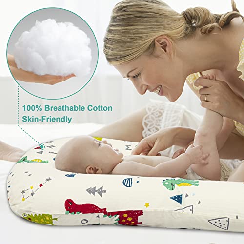 Дишащи памучни покривала за детски шезлонг (опаковка от 2 броя) | Mexxi Хипоалергенни седалка за бебешка гнезда за