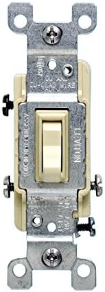 Leviton 1453-2WM 15 Ампера, 120 Волта, Трехпозиционный Безшумен ключа за променлив ток в рамка с ключ, Битови