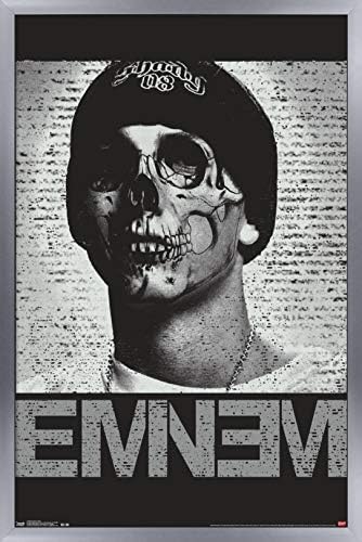 Trends International Эминем - Стенен плакат с черепа, 14,725 x 22,375, premium версия без рамка