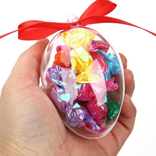 ABOOFAN Бижута, изработени от Прозрачни Пластмасови Мъниста с Яйце, 6 бр., Кутия шоколадови Бонбони във формата на