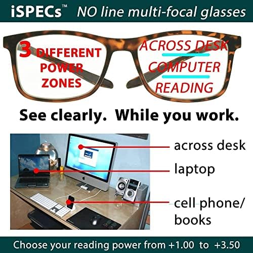 ProSport Мультифокальные Прогресивни Очила с 3 Увеличениями в 1 Линзе Без Линии За Компютърни Игри, Очила за Четене за Мъже и