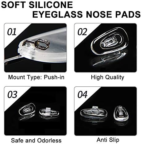 Изкуствени Носа облицовка за точки, 6 Чифта Меки Силиконови Вставных Носа накладки диаметър 14 мм за Очила
