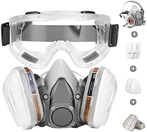 Респираторная маска, Обхващащи Половината лице, Маска с предпазни Очила за Еднократна употреба, Професионална защита на