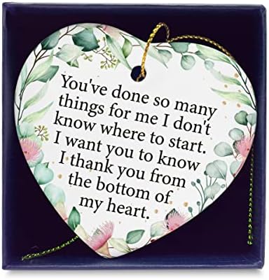 Благодаря Ви от Сърце Керамични Украси 3 Дружба Окачен Керамични Украшение във формата на Сърце Плака Знак
