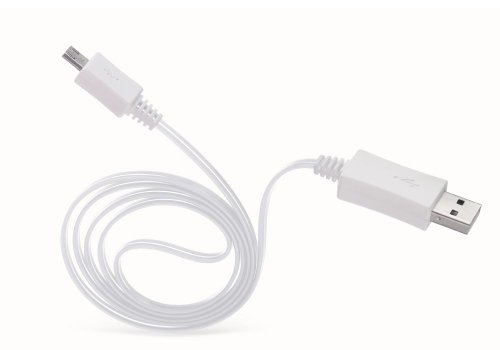 Импортер520 (TM) Бял Видими led индикатор Светва Кабел за зареждане на данни Micro USB Кабел за контролер, Кабел