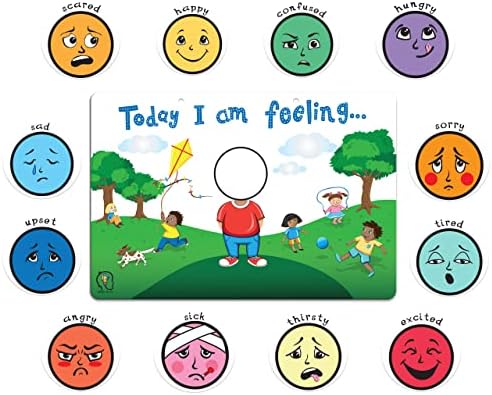 Today I am Feeling Диаграма на Чувства и емоции Магнитна диаграма на Комуникационно помощи за Невербални деца с аутизъм