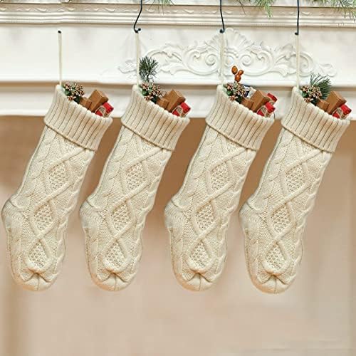 Подарочное Декорация на Чанта, Плетене на 4 Пълнител Чорапи Персонализирани Коледни Чорапи Пакет Компресия Чорапи за