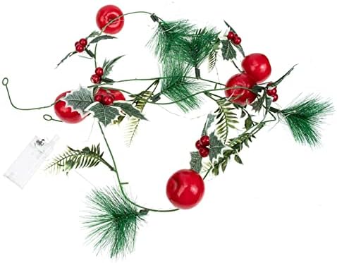 PRETYZOOM Струнни Елементи на Батерията Червени Листа на Дървото за Деня На Благодарността Декор, Украса и Коледни Улични