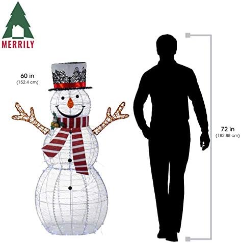 Merrily Flex Micro led Снежен човек (60 H), височина 60 см, Многоцветен