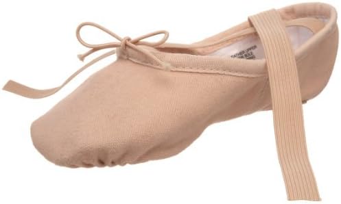 Парусиновая Балет обувка/чехъл е с разрезной подметка за момичета-лодочек Bloch, Розово, 13 C, За малки деца от САЩ