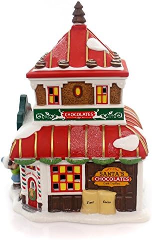 Отдел 56 от Enesco North Pole Village Коледни сладки, Порцелан къща с подсветка