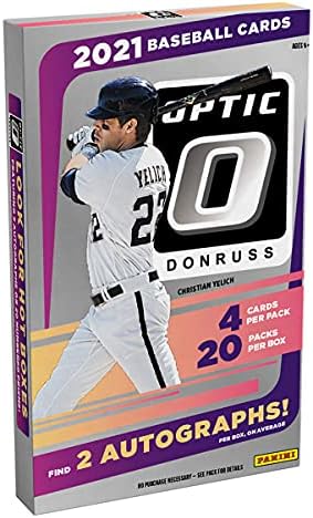 2021 Оптична бейзболна кутия за ХОБИ Панини Donruss (20 броя в пакет)