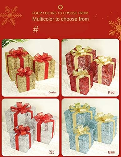Aqxkit Коледен Подарък Кутия От Ковано Желязо От Три Части Търговски Център, Хотел Сватбена Украса На Коледната