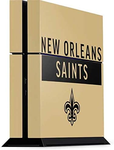 Игри кожа със стикер Skinit е съвместима с конзолата PS4 - официално лицензиран дизайн серия NFL New Orleans Saints Gold