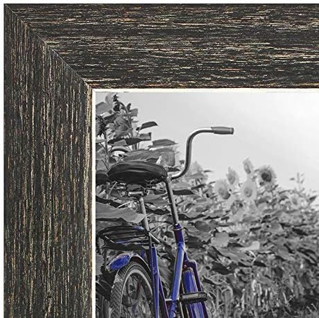 Американската плоска рамка за снимки 4x6 в селски стил от 2 теми с Полиран стъкло - Хоризонтален и вертикален формати
