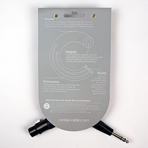 Кабел за китара и инструменти CORDIAL Essentials - Балансиран кабел микрофон, 3 щифта конектор XLR с приставка