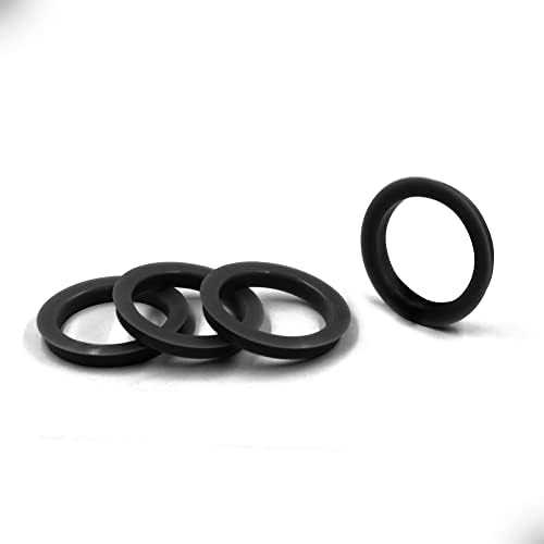 Джанти аксесоари Комплект части от 4-те центрирующих пръстените на главината диаметър 73 мм до 56,91 мм, черен поликарбонат