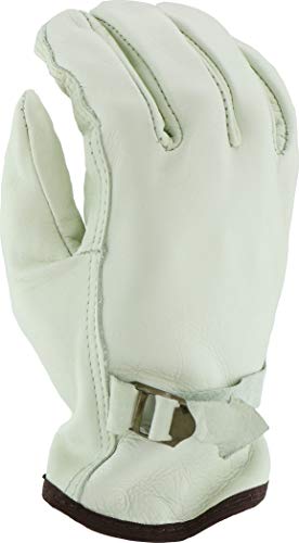 Кожени ръкавици West Chester 990LS – [Опаковка от 12 броя] Сиви, Малки Защитни ръкавици с деколте Гън, директно