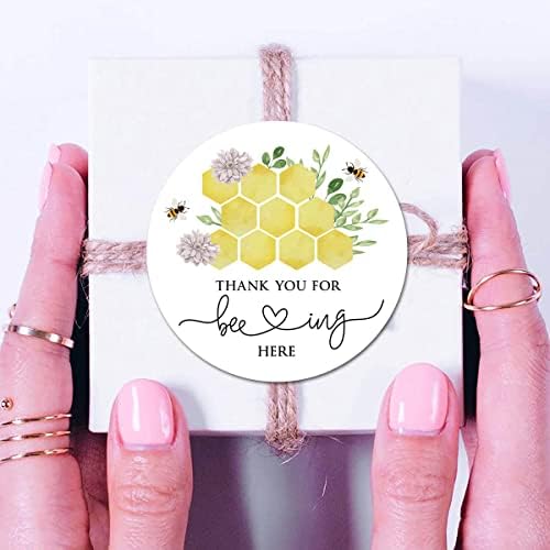 Пчела Благодаря, че Си Тук Етикети, 2-инчов Сватбени Етикети за Парти в чест на рождения Ден на Детето 40 бр.