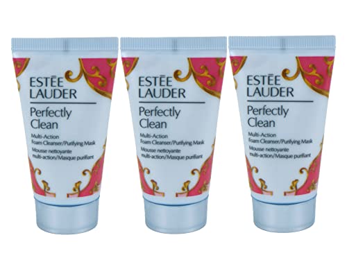 Estee Lauder Опаковки от 3-те пенок за измиване/Очищающей маската Perfect Clean Multi-Action, по 1 унция на всяка проба, без