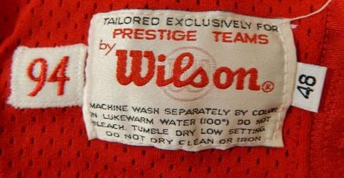 1994 Kansas City Chiefs 75 Game Освободени 75-та Кръпка върху Червената Фланелка DP17445 - Използваните тениски за