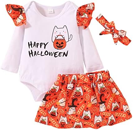 synia/ Дрехи за малките момичета, комплект дрехи за новородени на Хелоуин с мультяшными животни, Гащеризон