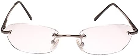 Модерни Правоъгълни Очила за четене От Оръжеен метал Без Рамки 2.50 Reader