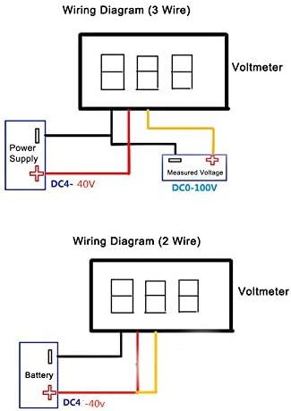 Трехпроводной Цифров Волтметър, 5шт 0,36 Инча led Дигитален Клиенти Мини-Волтметър за Постоянен ток 0-100 В 3-Кабелен
