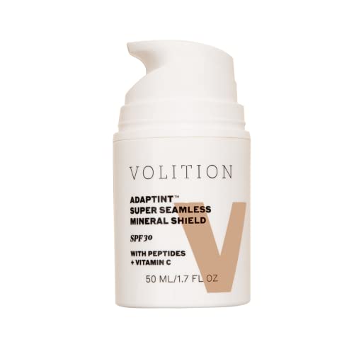 Volition Beauty Adaptint Super Seamless Mineral Shield SPF 30 - Топъл оттенък - Слънцезащитен крем за лице с оксидом