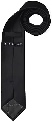 Мъжки монофонични вратовръзка Jacob Alexander Тясна ширина 2,75 инча
