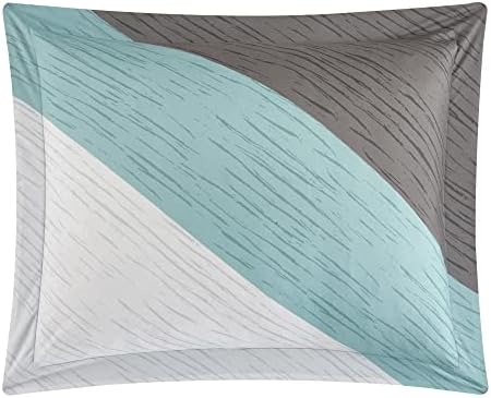 Комплект одеяла New York & Company Kinsley от 9 теми, Дизайн в цвят блок, Принт в ивици Легло в Чувал, Спално