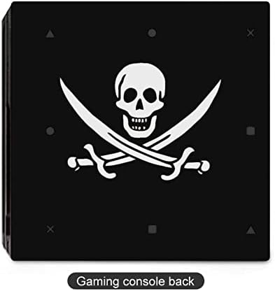 Пиратски Флаг Качулки Свитшоты с Черепа Skullandswords PVC Залепваща Стикер Защитник на Кожата Стикер за PS4 Pro/PS4 Тънък
