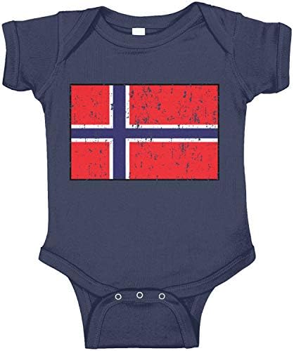 Amdesco Норвежки Флаг Норвежкото Детско Боди