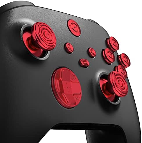 Потребителски червени Метални бутони eXtremeRate 11 в 1 контролер за Xbox X series / S, Бутон за Връщане към съвместно използване