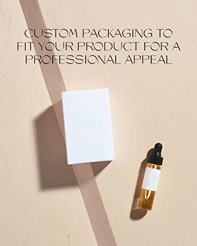 Бяла хартиена кутия, Опаковка, за да тънки, тесни, малки продукти, дълбочина страна 0,25 инча, дължина и ширина на избор,