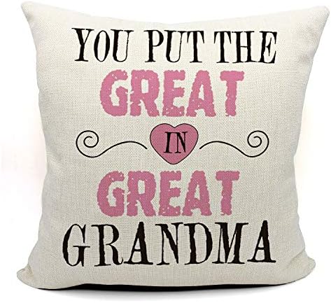 Можете да Сложите Възглавница Great in Great Grandma, Подарък за баби и дядовци, най-Добрият Подарък за рожден Ден, за баба,