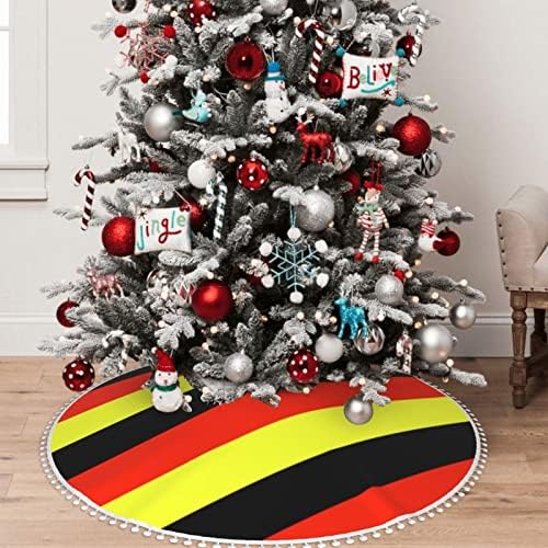Пола за Коледната елха с тапицерия pom-помераните-Флаг на Германия-Празнични Коледни Декорации за дома в Германия 36