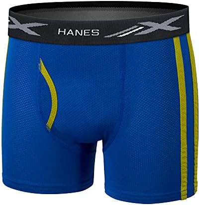 Къси панталони-боксерки от дишаща мрежа Hanes Boys X-Temp от 4 теми в опаковка