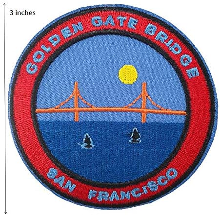 Сладък нашивка 3 Мост Голдън Гейт, на Бродирани желязо нашивке, Сан Франциско, Калифорния, Подаръци