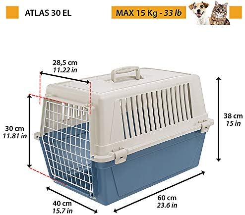 Твърда переноска Ferplast за кучета и котки с малки размери Atlas 20 EL, Кутия за транспортиране на домашни