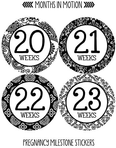 Месеци в движение Бременност Седмични стикери за растежа на корема - седмица след Седмица Бременна Очаква