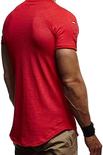Мъжки Мускулна Тениска с Плиссированным ръкав Raglan в стил Хип-Хоп, по-дълги Тениска с кръгло деколте, Ежедневни