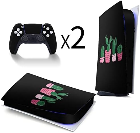 Кактуси Cactus 3 бр. Стикер на цялото Тяло Стикер за PS5 Digital Edition за конзолата PS5 и контролер