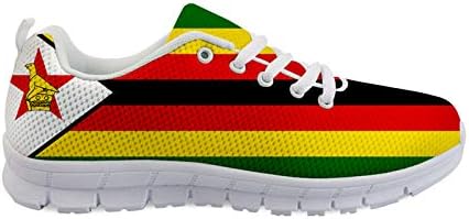 owaheson Флаг Зимбабве Мъжки Бягаща Лека Дишаща Ежедневни Спортни Обувки, Модни Маратонки Обувки