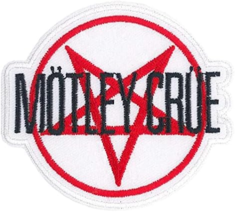 Нашивка с логото на C&D Мечтател Motley Crue Star, Бял, Червен, Черен