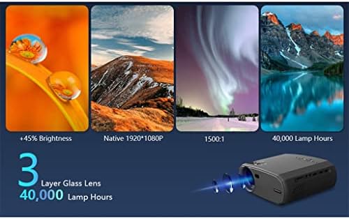 CLGZS V50 Преносим проектор 5g Mini Smart Real 1080p Full Movie Proyector 200Led Проектор с голям екран (цвят: E)