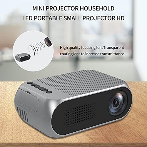 320 Мини Домашен проектор HD Видео 1080P LED Преносим Уличен Малък проектор Най-малкият проектор (сив, един размер)
