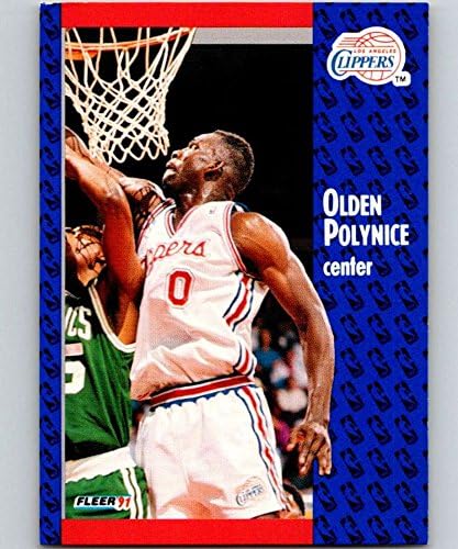 1991-92 Баскетболно серия Fleer 1 94 Alden Полинис Лос Анджелис Клипърс , Официалната търговска картичка НБА