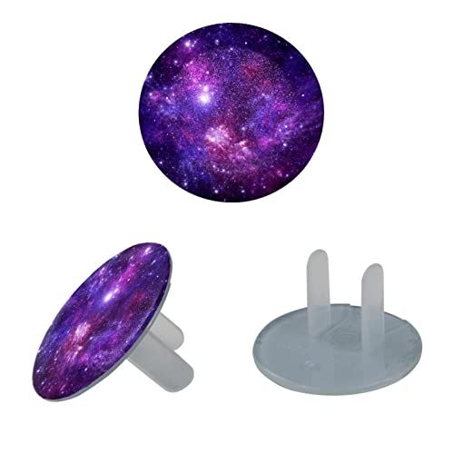 Капачки за контакти Purple Galaxy 12 Бр. - Защитни капачки за контакти, за деца – Здрави и устойчиви – Лесно да защитават